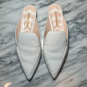 Nicholas Kirkwood White Pointy Toe Beya Mule Loafer Size: 12
